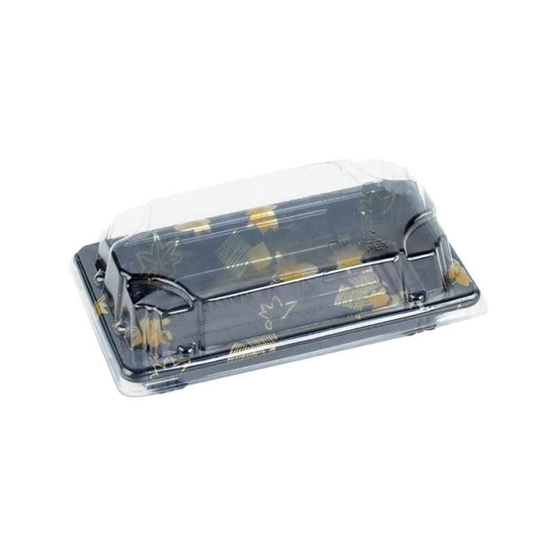 Abbaubarer Partyteller aus schwarzem Kunststoff