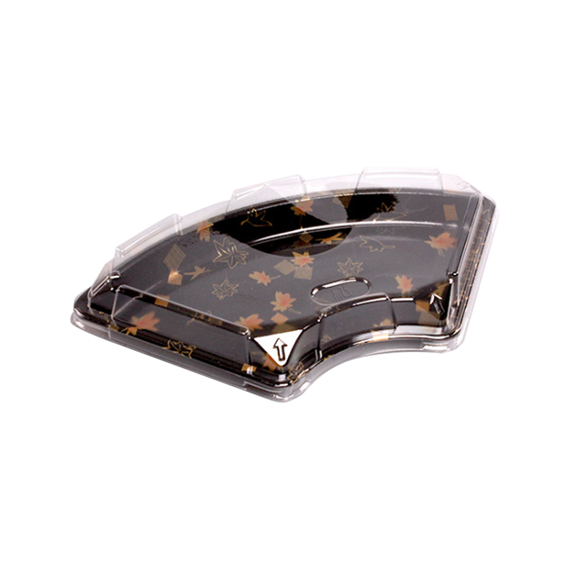 Einwegbehälter für Sushi-Lebensmittel in Fächerform