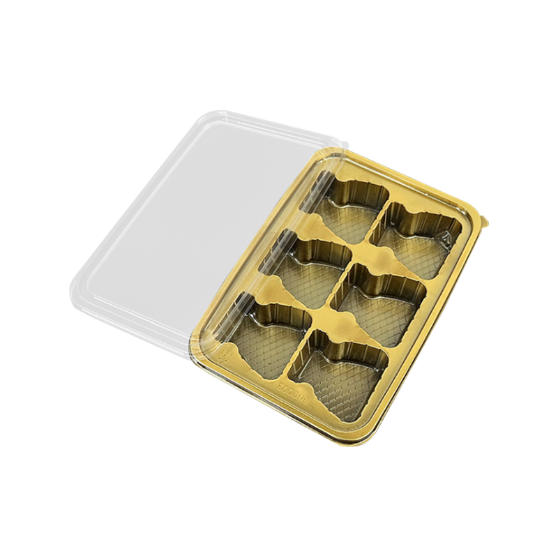 Verpackungsbox aus Kunststoff mit Luftpolsterfolie für Süßigkeiten