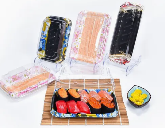 Einweg-Sushi-Tablett aus Kunststoff 